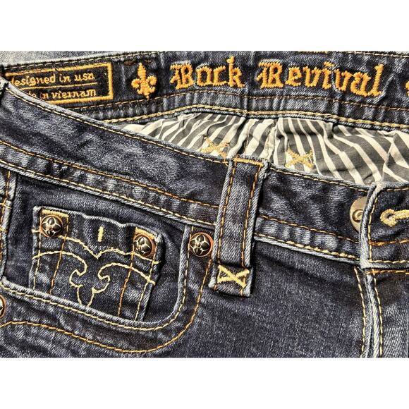 Rock Revival Jeans Women’s 28 Jessica Skinny Fit Blue Denim - Picture 7 of 10